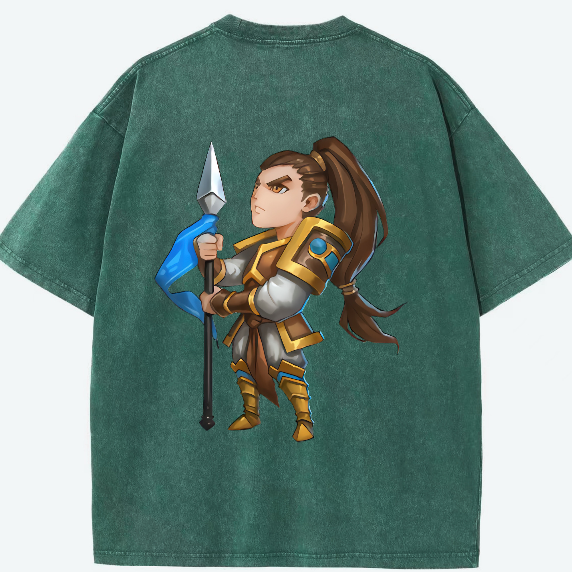 リーグ・オブ・レジェンド League of Legends LOL 綿100% ヴィンテージ風 半袖Tシャツ（背面プリント）